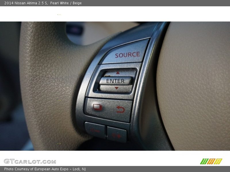 Pearl White / Beige 2014 Nissan Altima 2.5 S