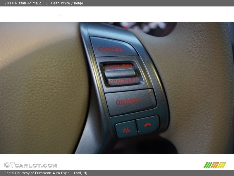 Pearl White / Beige 2014 Nissan Altima 2.5 S