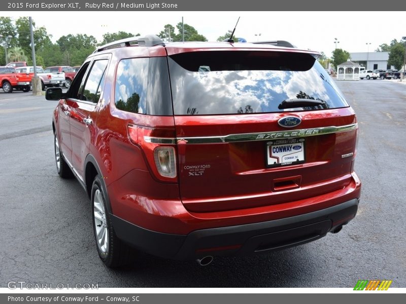 Ruby Red / Medium Light Stone 2015 Ford Explorer XLT