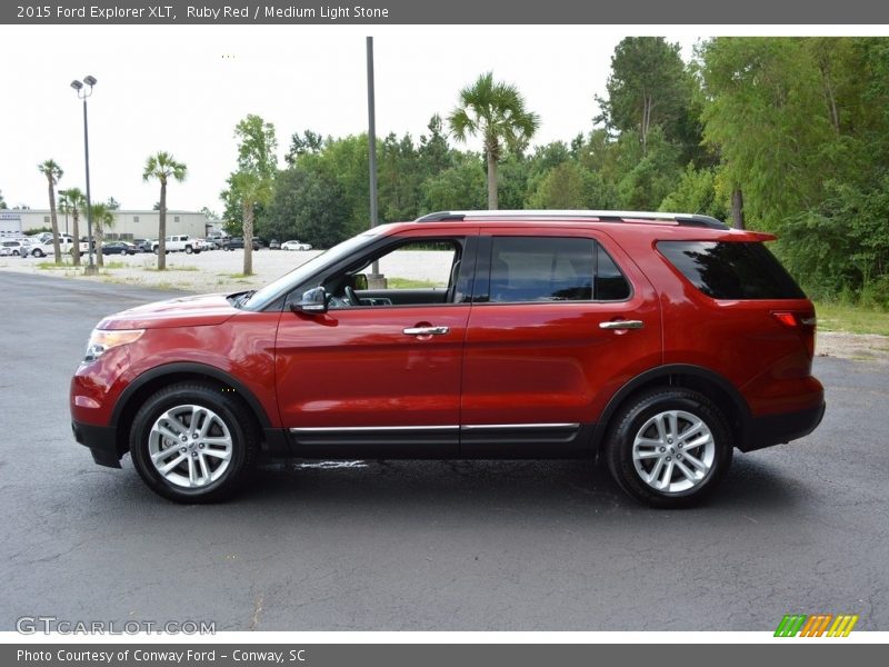 Ruby Red / Medium Light Stone 2015 Ford Explorer XLT