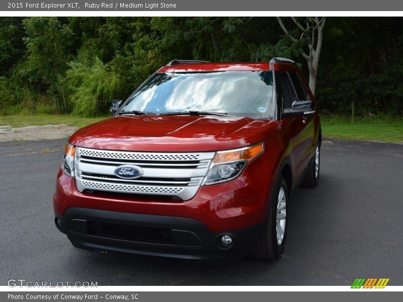 Ruby Red / Medium Light Stone 2015 Ford Explorer XLT
