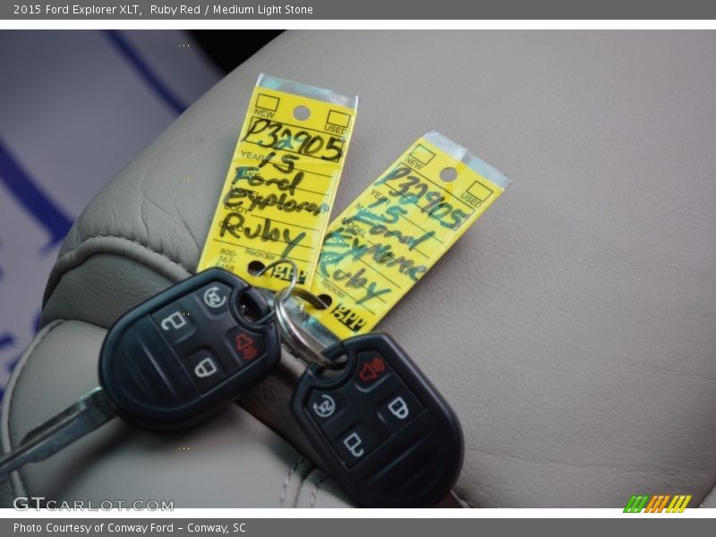 Ruby Red / Medium Light Stone 2015 Ford Explorer XLT
