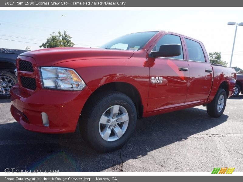 Flame Red / Black/Diesel Gray 2017 Ram 1500 Express Crew Cab