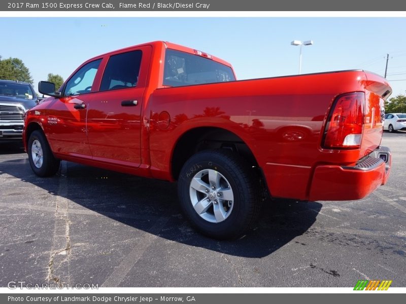 Flame Red / Black/Diesel Gray 2017 Ram 1500 Express Crew Cab