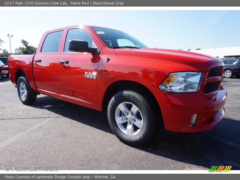 Flame Red / Black/Diesel Gray 2017 Ram 1500 Express Crew Cab