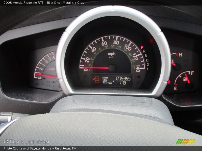 Billet Silver Metallic / Gray 2008 Honda Ridgeline RTS