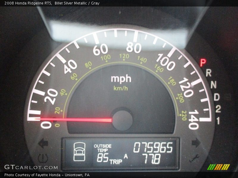 Billet Silver Metallic / Gray 2008 Honda Ridgeline RTS