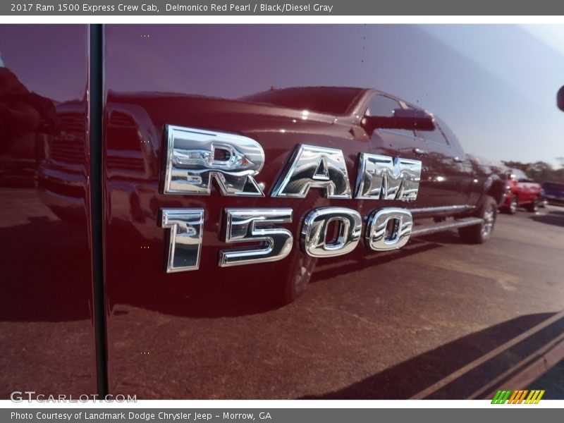 Delmonico Red Pearl / Black/Diesel Gray 2017 Ram 1500 Express Crew Cab