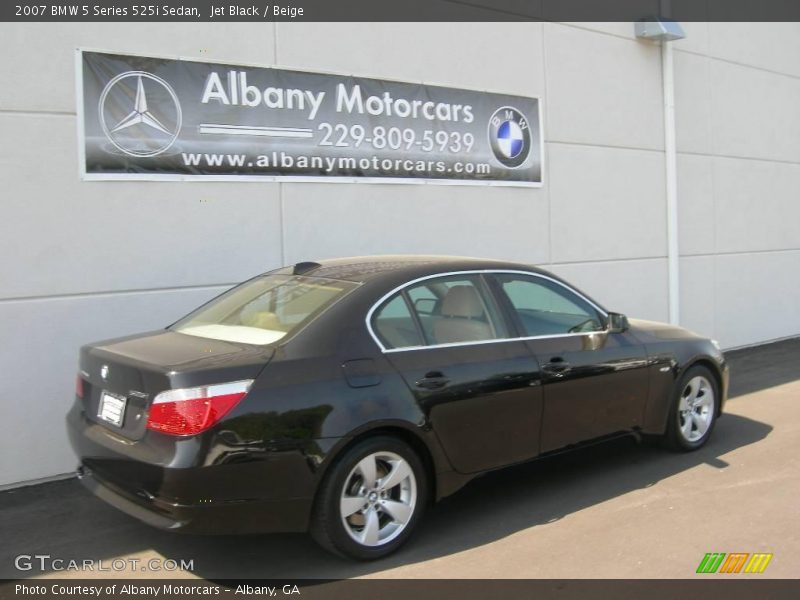 Jet Black / Beige 2007 BMW 5 Series 525i Sedan