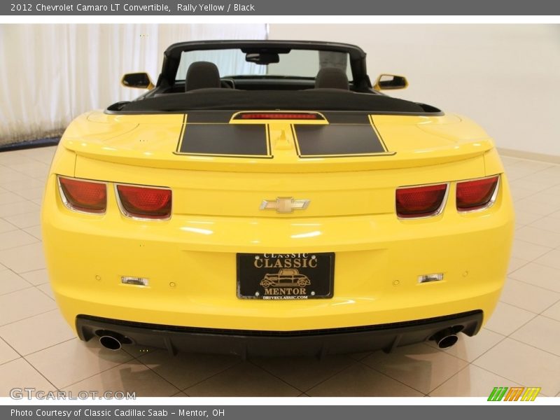 Rally Yellow / Black 2012 Chevrolet Camaro LT Convertible