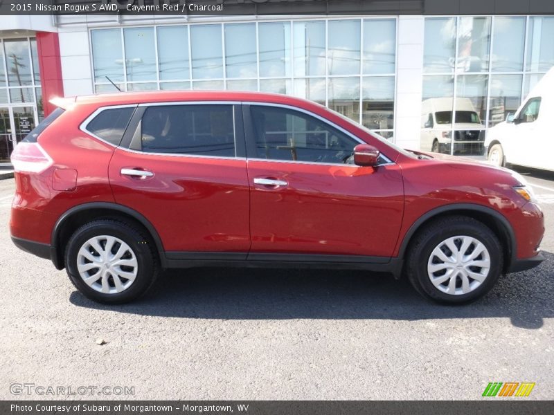 Cayenne Red / Charcoal 2015 Nissan Rogue S AWD