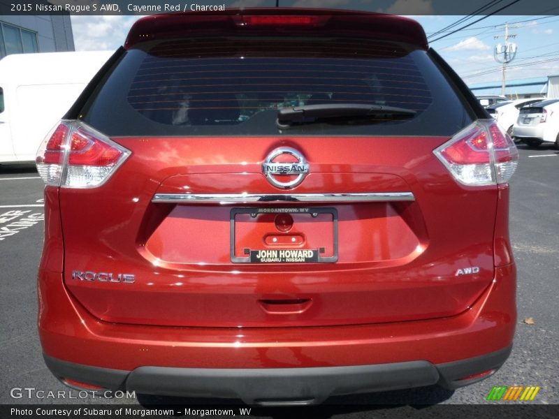 Cayenne Red / Charcoal 2015 Nissan Rogue S AWD