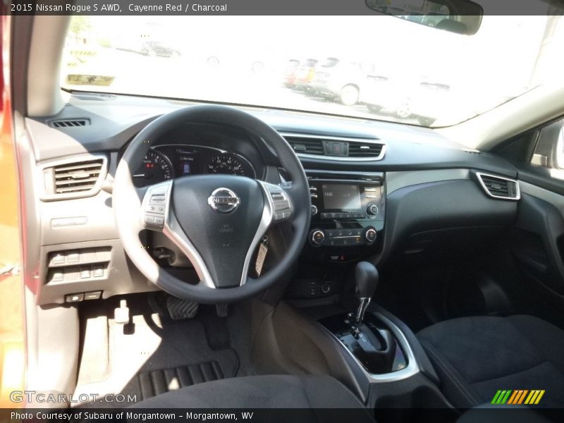 Cayenne Red / Charcoal 2015 Nissan Rogue S AWD