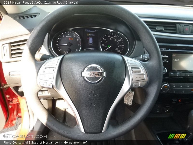 Cayenne Red / Charcoal 2015 Nissan Rogue S AWD