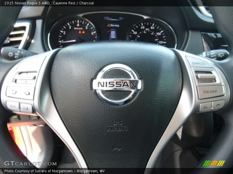 Cayenne Red / Charcoal 2015 Nissan Rogue S AWD