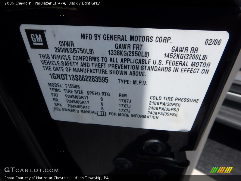 Black / Light Gray 2006 Chevrolet TrailBlazer LT 4x4