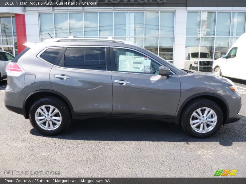 Gun Metallic / Charcoal 2016 Nissan Rogue S AWD