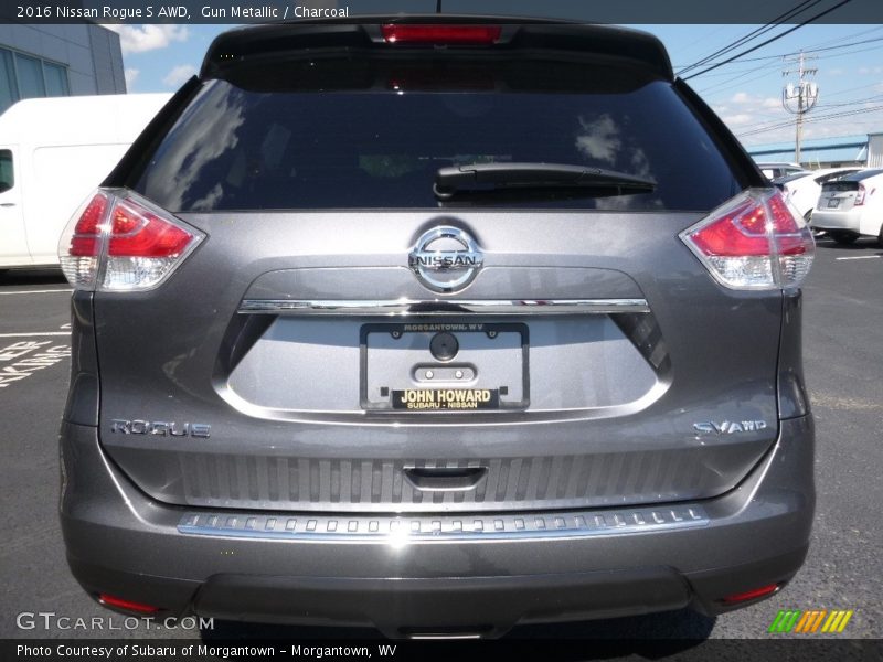 Gun Metallic / Charcoal 2016 Nissan Rogue S AWD