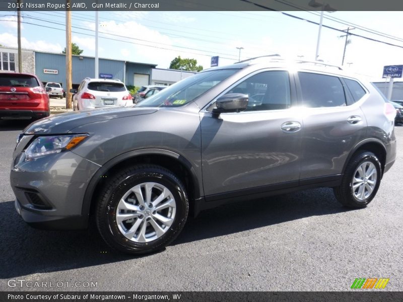 Gun Metallic / Charcoal 2016 Nissan Rogue S AWD