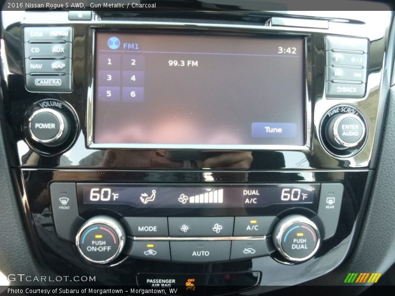 Gun Metallic / Charcoal 2016 Nissan Rogue S AWD