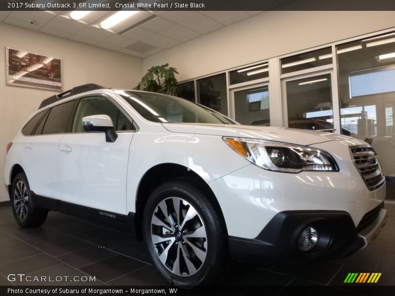 Crystal White Pearl / Slate Black 2017 Subaru Outback 3.6R Limited