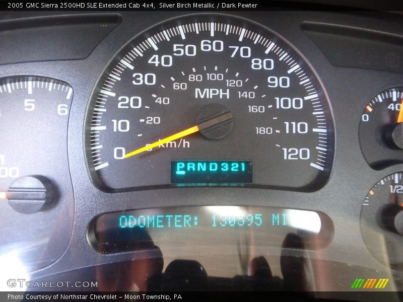 Silver Birch Metallic / Dark Pewter 2005 GMC Sierra 2500HD SLE Extended Cab 4x4
