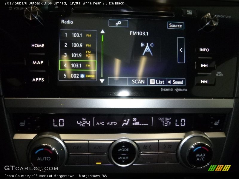 Crystal White Pearl / Slate Black 2017 Subaru Outback 3.6R Limited