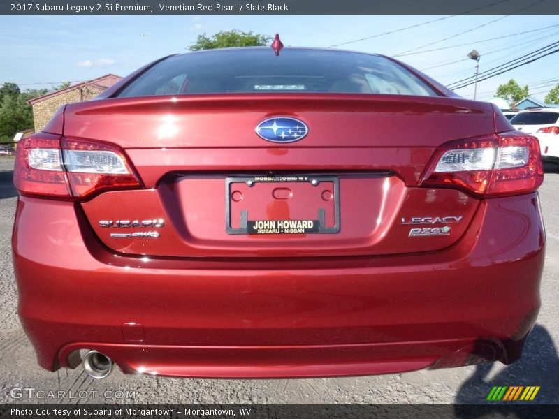 Venetian Red Pearl / Slate Black 2017 Subaru Legacy 2.5i Premium