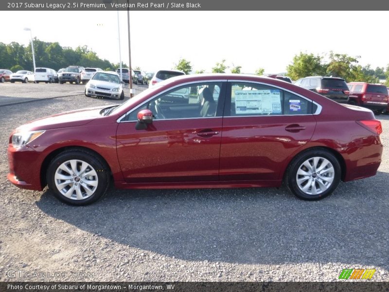 Venetian Red Pearl / Slate Black 2017 Subaru Legacy 2.5i Premium