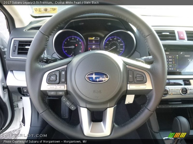 Crystal White Pearl / Slate Black 2017 Subaru Legacy 2.5i Premium