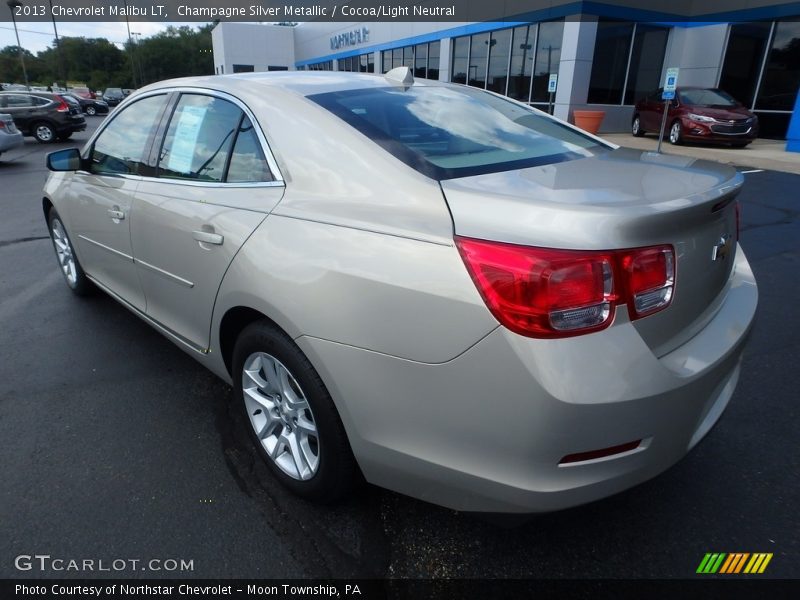 Champagne Silver Metallic / Cocoa/Light Neutral 2013 Chevrolet Malibu LT