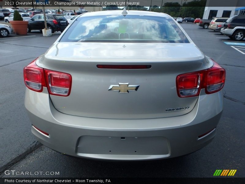Champagne Silver Metallic / Cocoa/Light Neutral 2013 Chevrolet Malibu LT