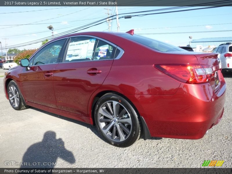 Venetian Red Pearl / Slate Black 2017 Subaru Legacy 2.5i Limited