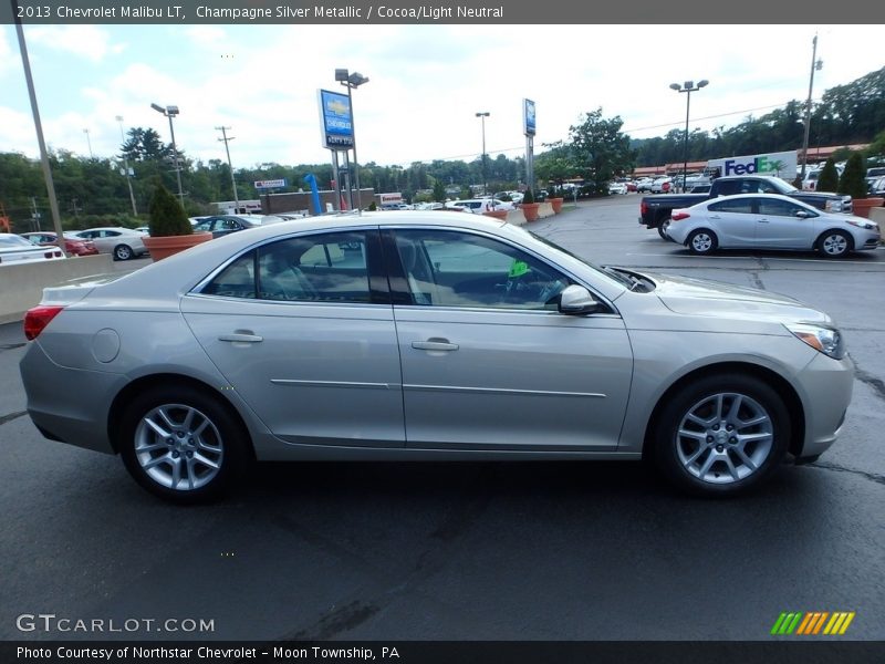 Champagne Silver Metallic / Cocoa/Light Neutral 2013 Chevrolet Malibu LT