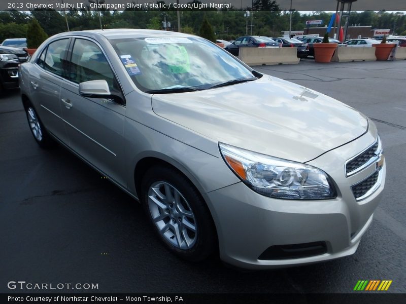Champagne Silver Metallic / Cocoa/Light Neutral 2013 Chevrolet Malibu LT