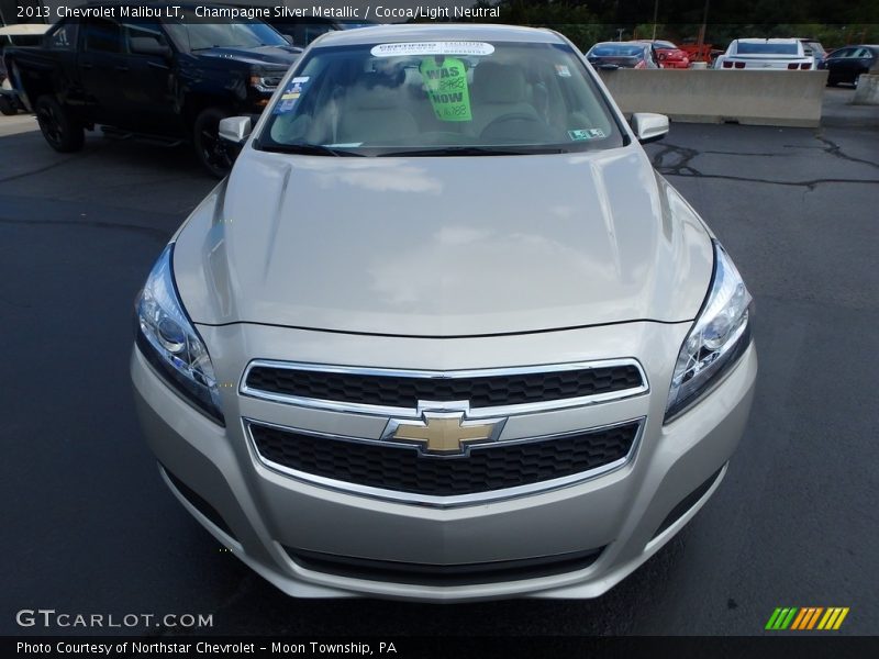 Champagne Silver Metallic / Cocoa/Light Neutral 2013 Chevrolet Malibu LT