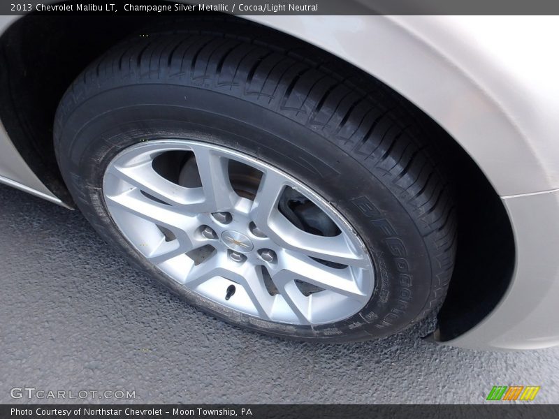 Champagne Silver Metallic / Cocoa/Light Neutral 2013 Chevrolet Malibu LT