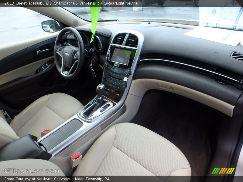 Champagne Silver Metallic / Cocoa/Light Neutral 2013 Chevrolet Malibu LT