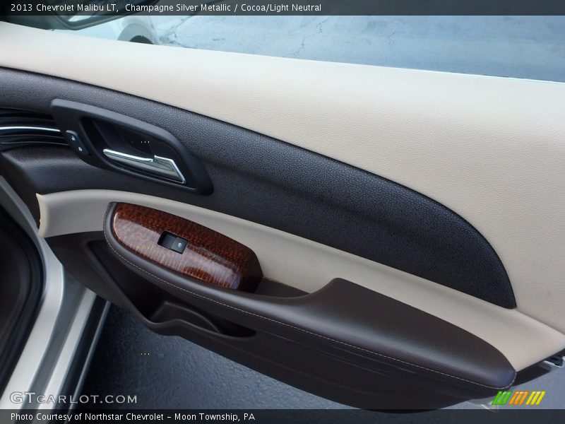 Champagne Silver Metallic / Cocoa/Light Neutral 2013 Chevrolet Malibu LT