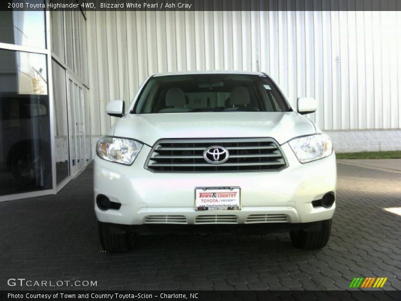Blizzard White Pearl / Ash Gray 2008 Toyota Highlander 4WD