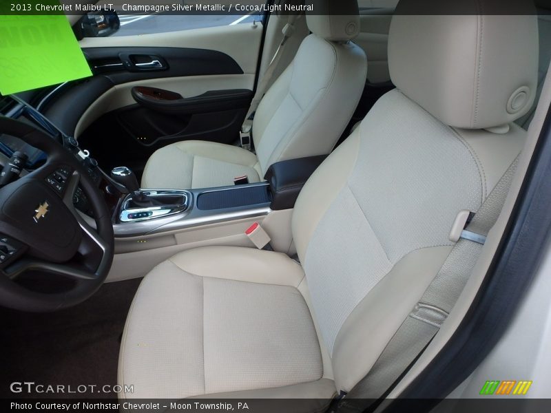 Champagne Silver Metallic / Cocoa/Light Neutral 2013 Chevrolet Malibu LT