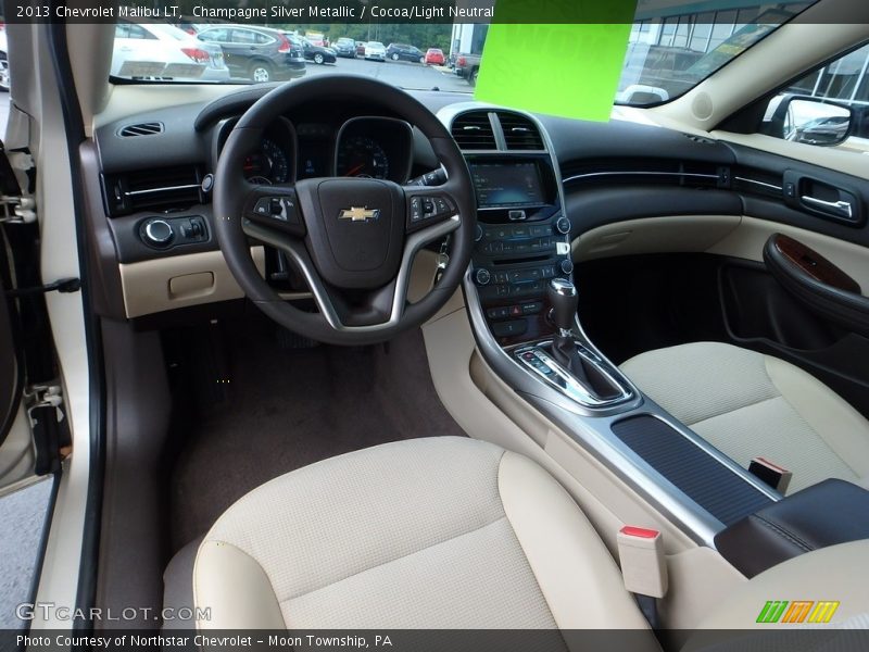 Champagne Silver Metallic / Cocoa/Light Neutral 2013 Chevrolet Malibu LT