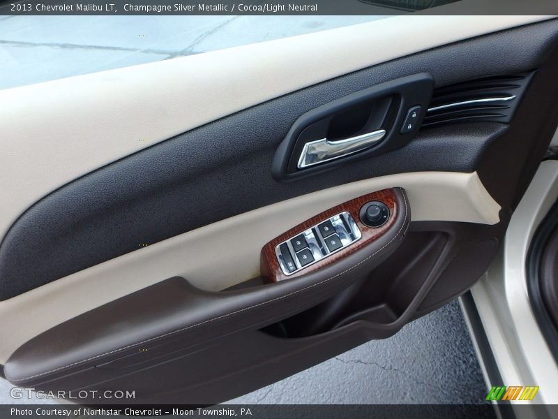 Champagne Silver Metallic / Cocoa/Light Neutral 2013 Chevrolet Malibu LT