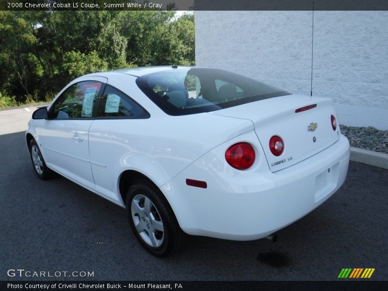 Summit White / Gray 2008 Chevrolet Cobalt LS Coupe