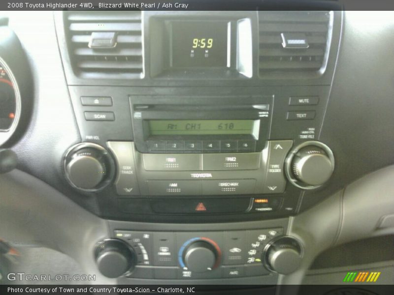 Blizzard White Pearl / Ash Gray 2008 Toyota Highlander 4WD