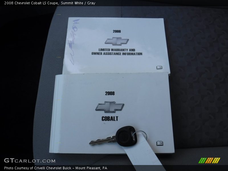 Summit White / Gray 2008 Chevrolet Cobalt LS Coupe