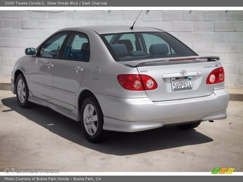 Silver Streak Mica / Dark Charcoal 2006 Toyota Corolla S