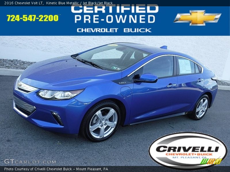 Kinetic Blue Metallic / Jet Black/Jet Black 2016 Chevrolet Volt LT