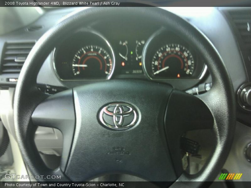 Blizzard White Pearl / Ash Gray 2008 Toyota Highlander 4WD
