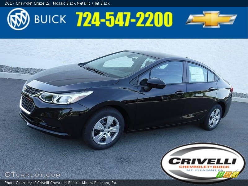 Mosaic Black Metallic / Jet Black 2017 Chevrolet Cruze LS